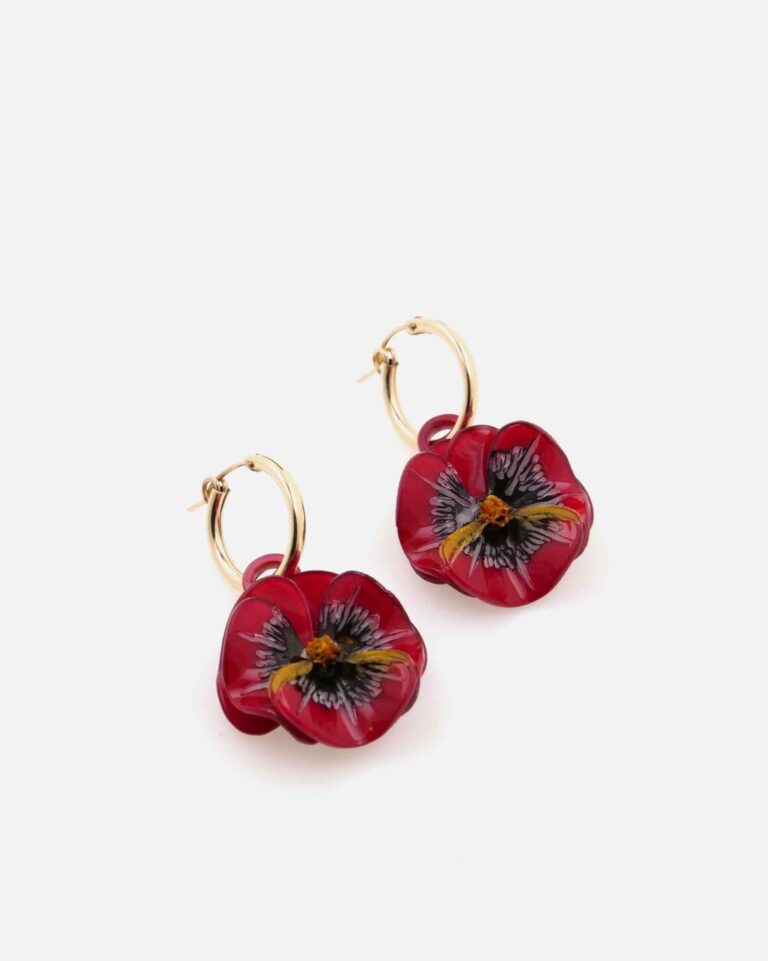 Ciléa Bijoux - Créole boucle d'oreille Pensée - Mini