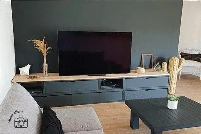 ABC MEUBLES - Cube de rangement bois 100x50 cm