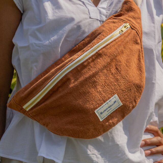 Maison Mallow - Sac Banane Lin Terracotta