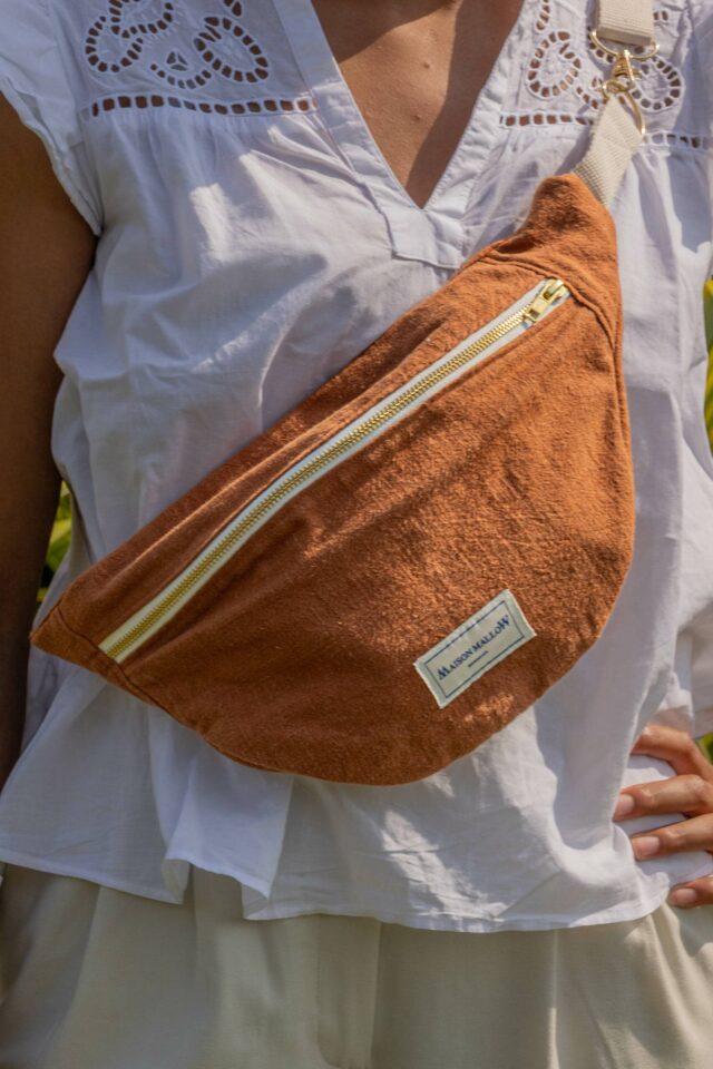 Maison Mallow - Sac Banane Lin Terracotta