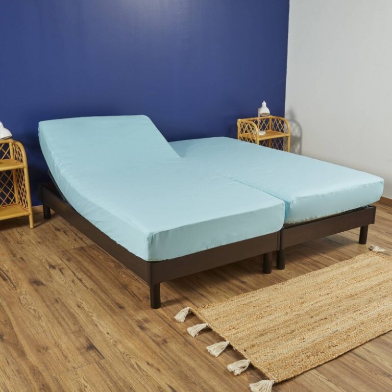 Atelier Morphée - Drap housse bi-tête bleu