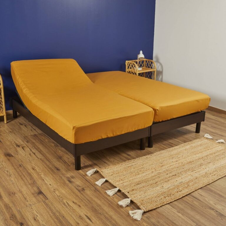 Atelier Morphée - Drap housse bi-tête orange