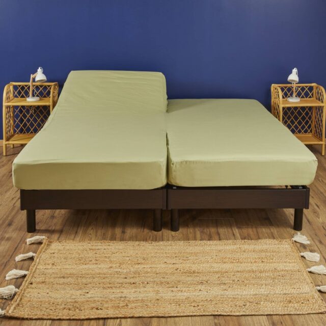 Atelier Morphée - Drap housse bi-tête vert