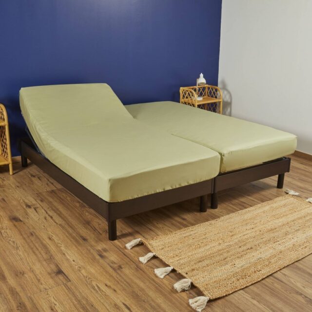 Atelier Morphée - Drap housse bi-tête vert