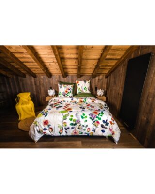 Drap plat imprimé Comtesse par la marque Blanc de Gérardmer Blanc de Gérardmer - Drap plat imprimé Comtesse