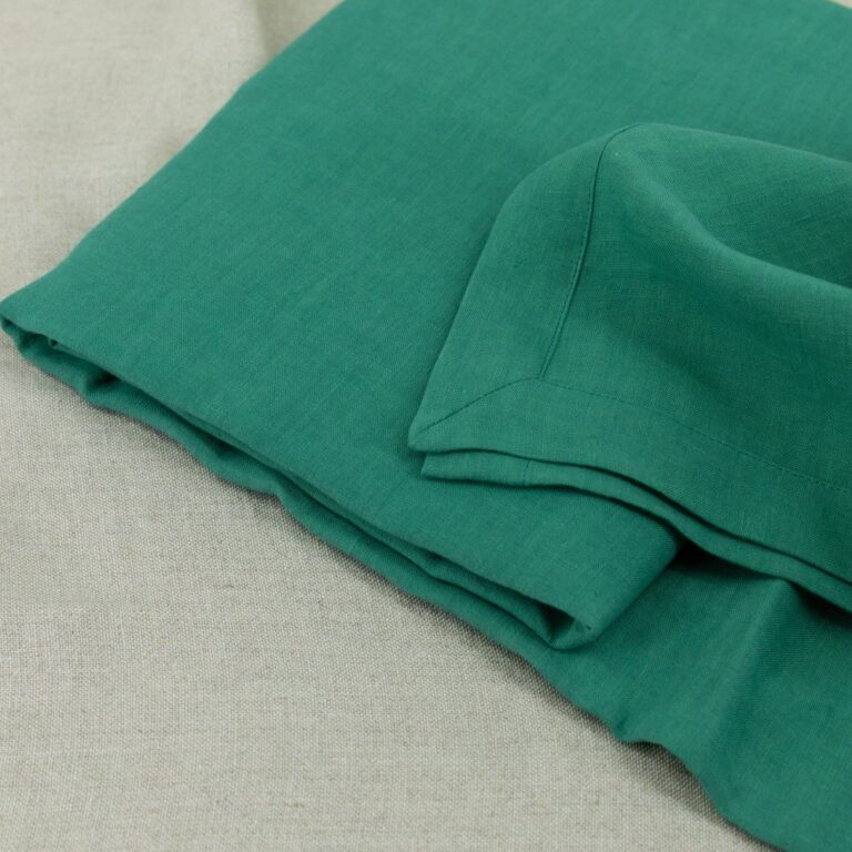 Embrin - Lot de 4 serviettes en lin - Vert