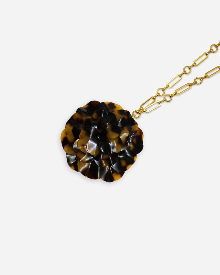 Ciléa Paris - Pendentif original chaine fine Géranium - Maxi