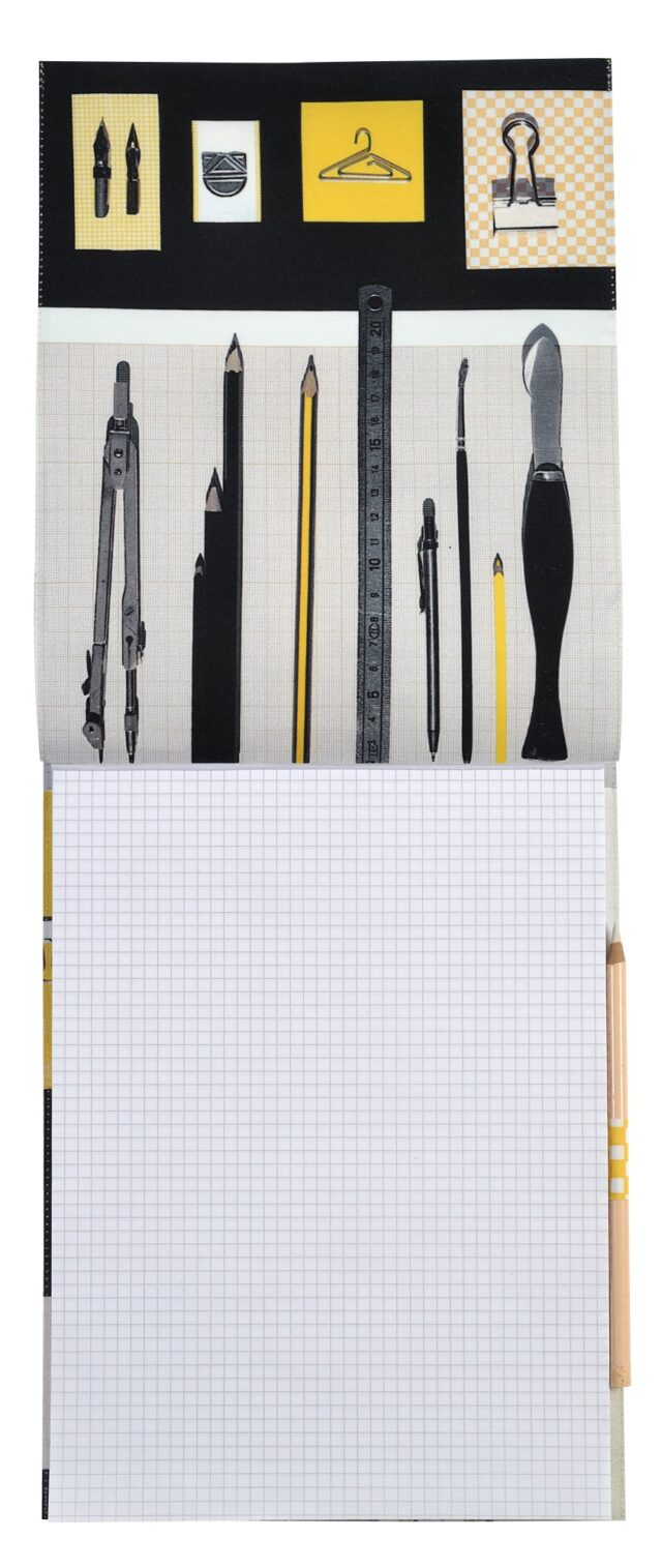 Maron Bouillie - Housse de bloc note La bricole Jaune et noir - Maron Bouillie Paris