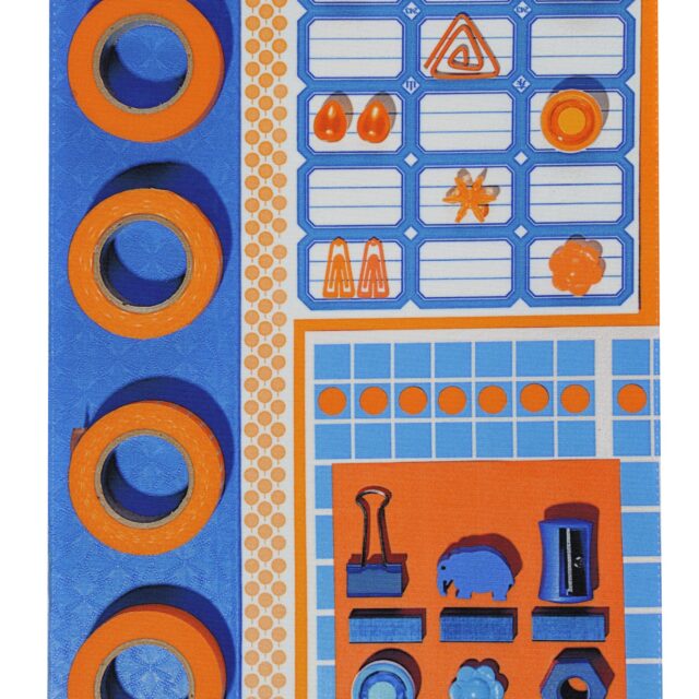 Maron Bouillie - Housse de bloc note La bricole Orange et bleu - Maron Bouillie Paris