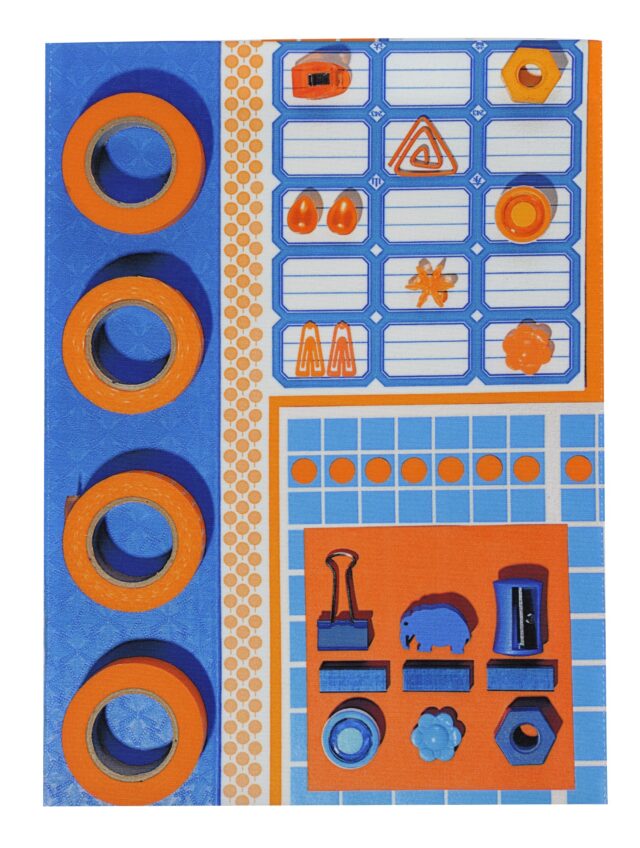 Maron Bouillie - Housse de bloc note La bricole Orange et bleu - Maron Bouillie Paris