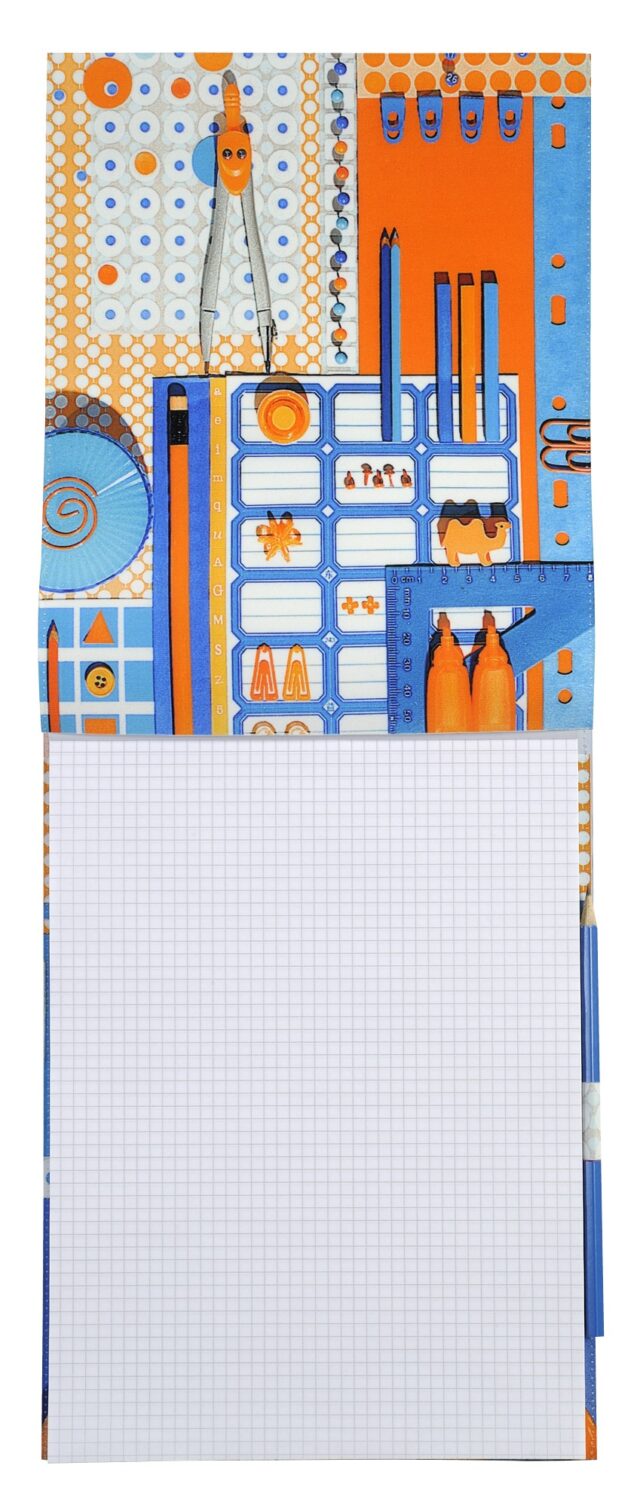Maron Bouillie - Housse de bloc note La bricole Orange et bleu - Maron Bouillie Paris