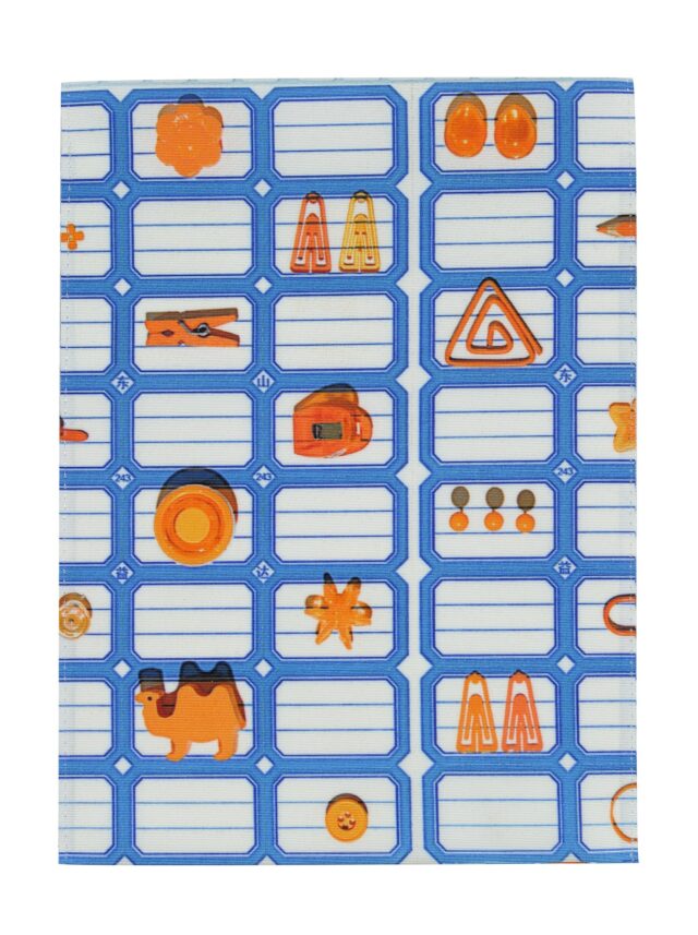 Maron Bouillie - Housse de bloc note La bricole Orange et bleu - Maron Bouillie Paris