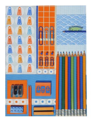 Maron Bouillie - Housse de bloc note La bricole Orange et bleu – Maron Bouillie Paris