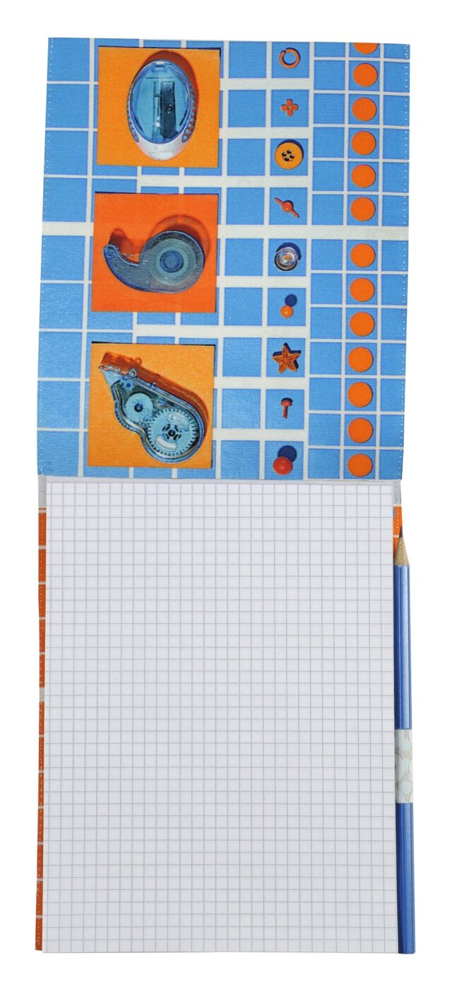 Maron Bouillie - Housse de bloc note La bricole Orange et bleu - Maron Bouillie Paris