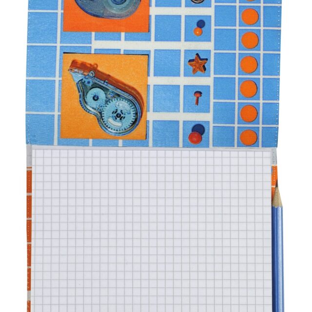 Maron Bouillie - Housse de bloc note La bricole Orange et bleu - Maron Bouillie Paris