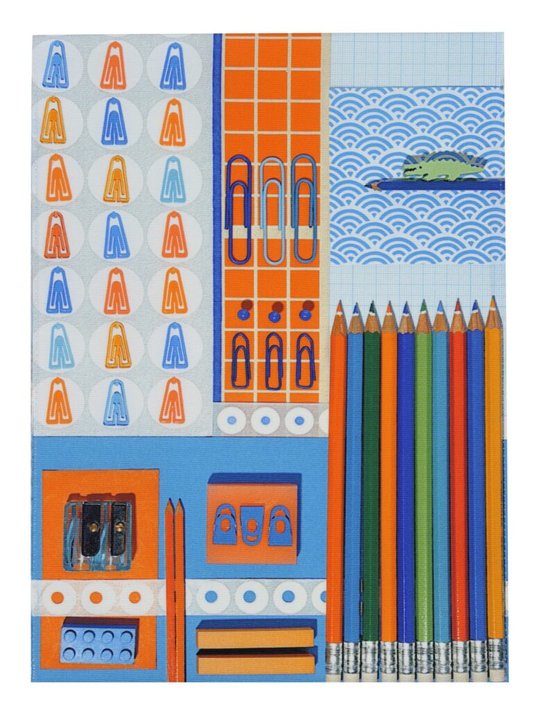Maron Bouillie - Housse de bloc note La bricole Orange et bleu - Maron Bouillie Paris