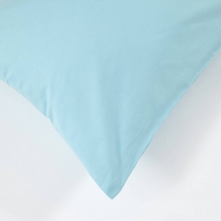 Atelier Morphée - Housse de traversin plat bleu (Lot de 2)