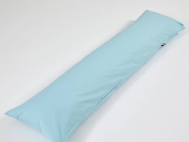 Atelier Morphée - Housse de traversin plat bleu (Lot de 2)