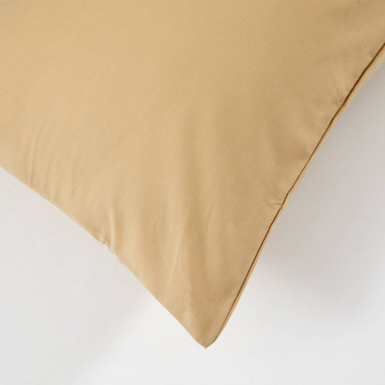 Atelier Morphée - Housse de traversin plat noisette (Lot de 2)