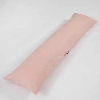 L’Atelier de Morphée - Housse de traversin plat rose (Lot de 2)