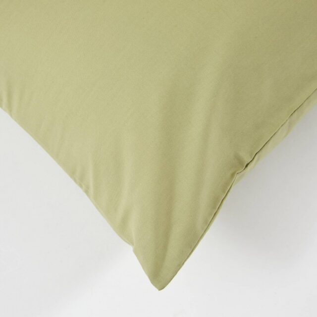 Atelier Morphée - Housse de traversin plat vert (Lot de 2)