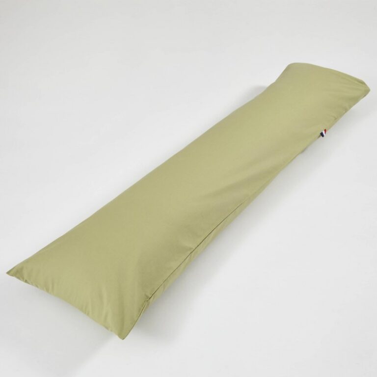 Atelier Morphée - Housse de traversin plat vert (Lot de 2)