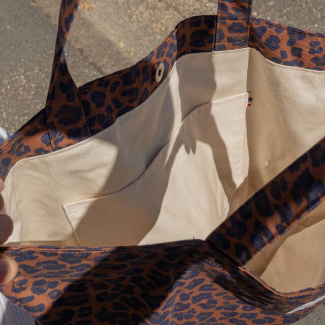 Maison Mallow - Sac Cabas Medium Léopard Bleu