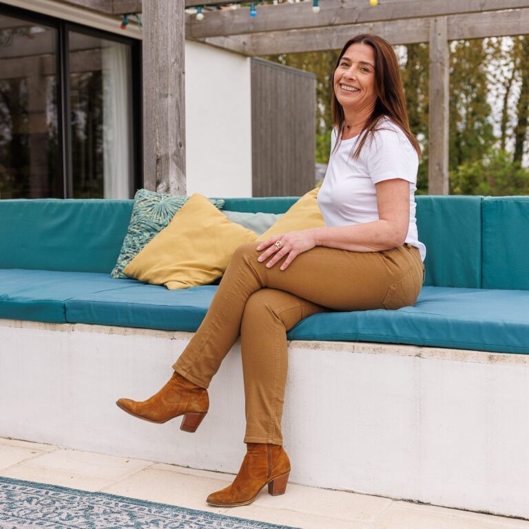 jean francais cognac femme 371 min PALÂBA - Jean français Femme Cognac