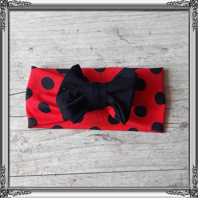 La Fabrique A DeDeuh - Bandeau coccinelle finition noire nœud
