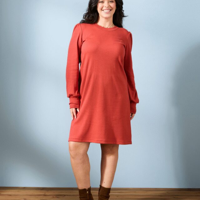 Lemahieu - La petite robe manches longues - Tomette - Femme