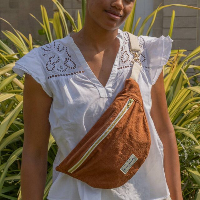 Maison Mallow - Sac Banane Lin Terracotta