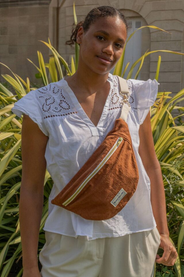 Maison Mallow - Sac Banane Lin Terracotta