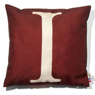 Maron Bouillie - Housse de coussin lettre I – made in France – Maron Bouillie