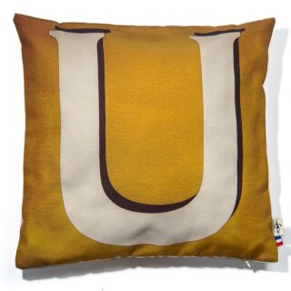 Maron Bouillie - Housse de coussin lettre U – made in France – Maron Bouillie