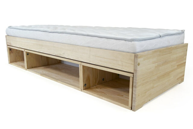 ABC MEUBLES - Lit avec rangement Maël 90x200