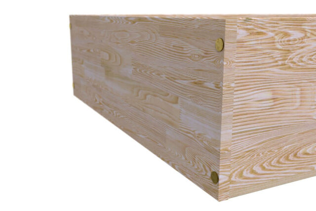 ABC MEUBLES - Lit coffre 90x200 - 1 place bois massif