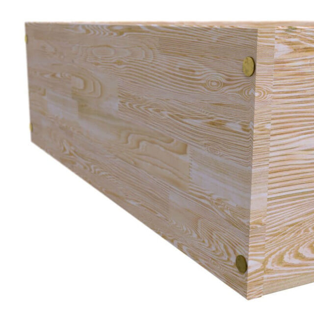 ABC MEUBLES - Lit coffre 90x200 - 1 place bois massif