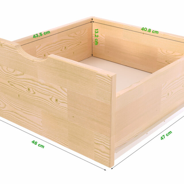 ABC MEUBLES - Lit double avec rangement tiroirs Cube - 160x200