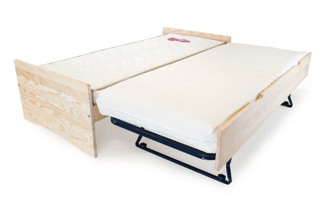 ABC MEUBLES - Lit gigogne 90x200 ABC pin massif