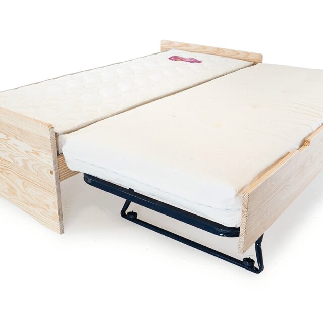 ABC MEUBLES - Lit gigogne 90x200 ABC pin massif