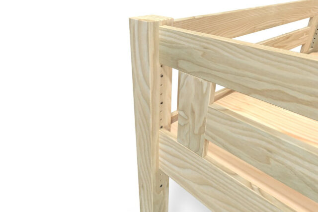 ABC MEUBLES - Lit Mezzanine adulte 160x200 bois + échelle hauteur réglable Alpage