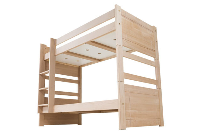 ABC MEUBLES - Lit superposé 2 places 90x190 séparable bois Duo