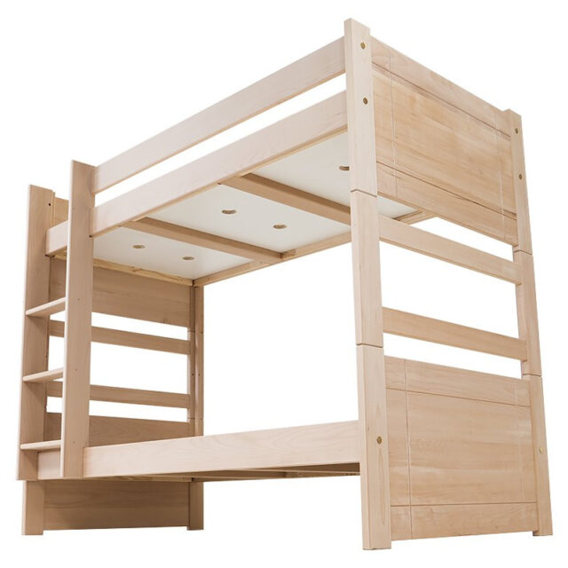 ABC MEUBLES - Lit superposé 2 places 90x190 séparable bois Duo