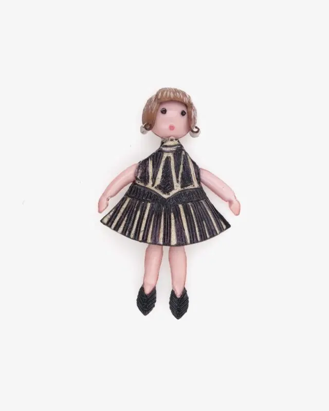 Broche Vintage Signée Créateur - Style Fantaisie Paris - Belle Pièce D'occasion à Collectionner