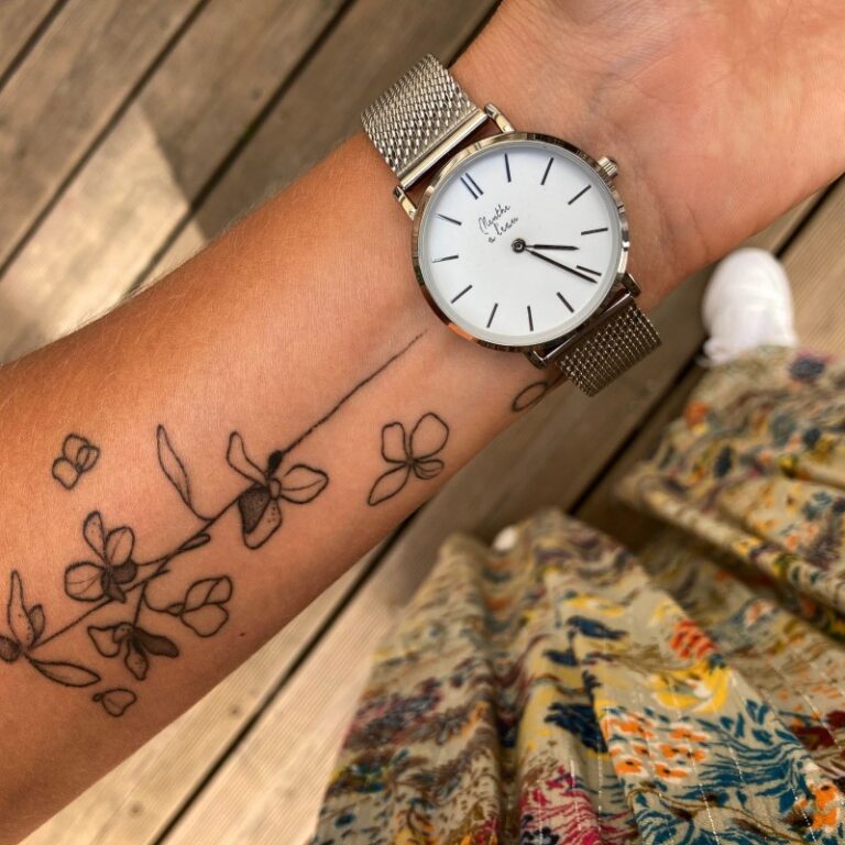 Menthe à l'eau - Montre Femme La Milanaise chromée fond blanc – Gris