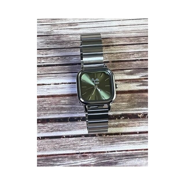 Menthe à l'eau - Montre Femme La Perpétuelle Fond Vert Bracelet Acier Chromé