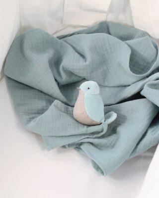 Pamplemousse Peluches - Doudou Lange Oiseau Vert Céladon