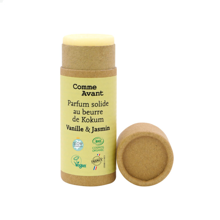 Comme Avant - Parfum Femme Bio Solide 20g - Sans Alcool & Naturel - Monoï vanillé