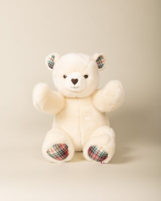 Peluche Petit Ours Robert Beige Ecossais par la marque Pamplemousse Peluches Pamplemousse Peluches - Peluche Petit Ours Robert Beige Ecossais
