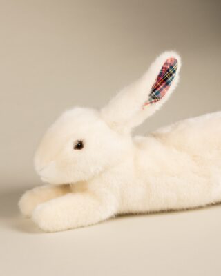 Lapin en Peluche Martin Beige Ecossais par la marque Pamplemousse Peluches Pamplemousse Peluches - Lapin en Peluche Martin Beige Ecossais